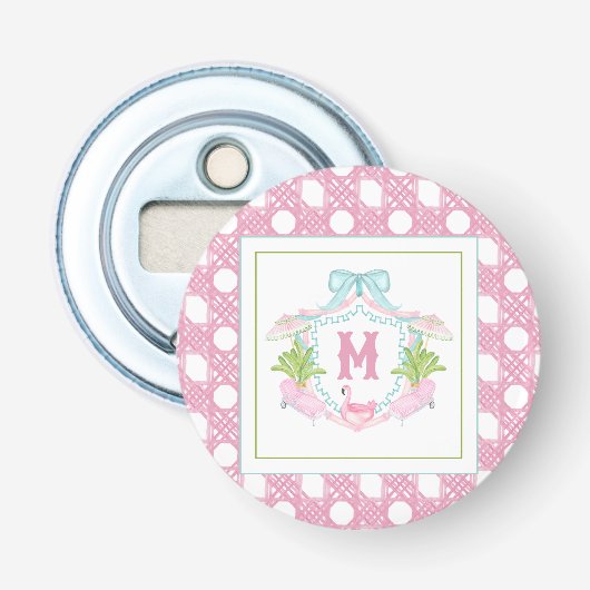 Preppy Palm Beach Monogram Crest 栓抜き (正面)