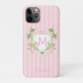 Preppy Palm Beach Monogram Crest Case-Mate iPhoneケース (裏)