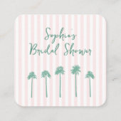 Preppy Palm Springs Bridal Shower QR Code RSVP エンクロージャーカード (裏面)