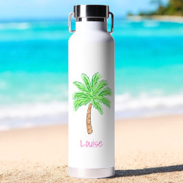 Preppy Palm Tree Personalized  ウォーターボトル