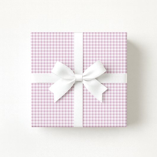 Preppy Pastel pink / Lilac Gingham Wrapping Paper ラッピングペーパー