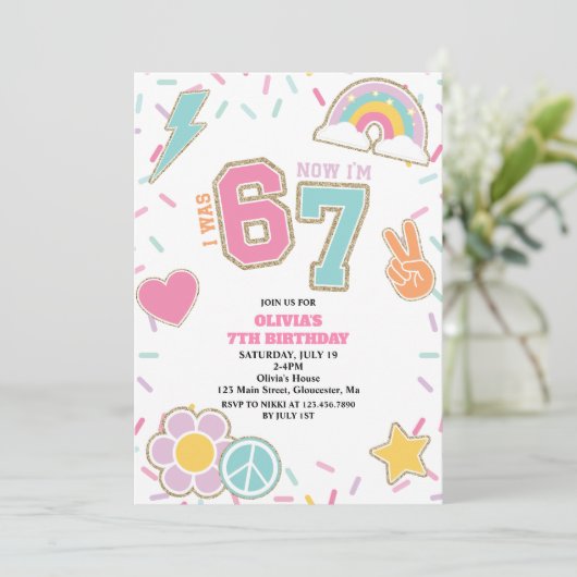 Preppy Patch 67  7TH Birthday 招待状 (スタンド正面)