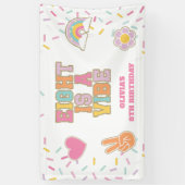 Preppy Patch Eight is a vibe 8th Birthday 横断幕 (縦)