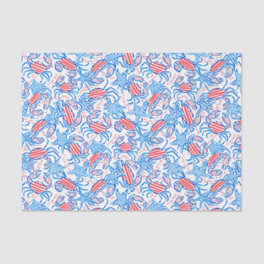 Preppy Patriotic Crabs 薄葉紙 (正面)