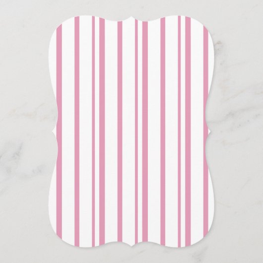 Preppy Peony Pink Chic Die Cut Wedding Table Numbe 招待状 (裏面)