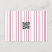 Preppy Peony Pink Chic Wedding Online RSVP Card エンクロージャーカード (裏面)