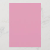 Preppy Peony Pink Chic Wedding Table Number Card 招待状 (裏面)
