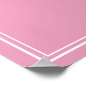 Preppy Peony Pink Chic Wedding Welcome Sign ポスター (角)