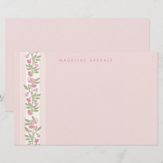 Preppy Personalized floral 便箋 (正面/裏面)