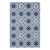 Preppy Pickleball Damask – Navy Dink Motif   ミニクリップボード (裏面)