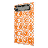 Preppy Pickleball Damask – Orange Dink Motif   ミニクリップボード (アングル2)