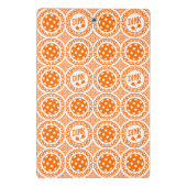 Preppy Pickleball Damask – Orange Dink Motif   ミニクリップボード (裏面)