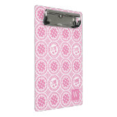 Preppy Pickleball Damask – Pink Dink Motif   ミニクリップボード (アングル)