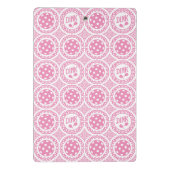 Preppy Pickleball Damask – Pink Dink Motif   ミニクリップボード (裏面)