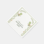 Preppy Pickleball Garden Bachelorette Party スタンダードカクテルナプキン (角)