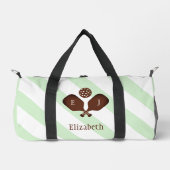 Preppy Pickleball Stripes ダッフルバッグ (正面)