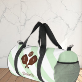 Preppy Pickleball Stripes ダッフルバッグ