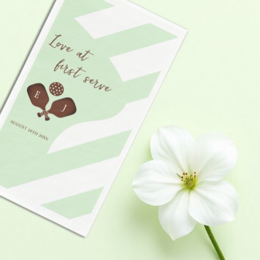Preppy Pickleball Stripes Wedding