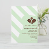 Preppy Pickleball Stripes Wedding Reception 招待状 (スタンド正面)