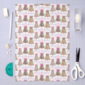 Preppy Pink and Green Christmas Trees 薄葉紙 (クラフト)