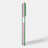 Preppy Pink and Green Striped Custom Name Case-Mate iPhoneケース (裏面 / 右)