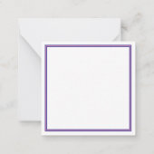 Preppy Pink and Navy Blue Simple Monogram ノートカード (裏面)