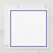 Preppy Pink and Navy Blue Simple Monogram ノートカード (裏面)