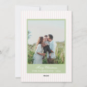 Preppy Pink Bow Christmas Nutcracker 2 Photos  シーズンカード (裏面)