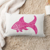 Preppy Pink Fish  ランバークッション (ブランケット)
