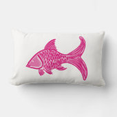 Preppy Pink Fish  ランバークッション (正面)