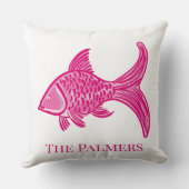 Preppy Pink Fish Custom クッション (裏面)