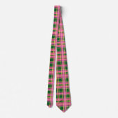 Preppy Pink & Green Plaid  Neck Tie ネクタイ (裏面)