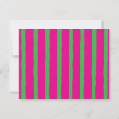 Preppy Pink & Green Tennis Flat Card Stationary サンキューカード (裏面)