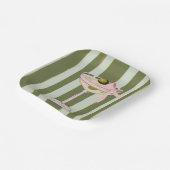 Preppy Pink Martini Cocktail Plates ペーパープレート (傾斜あり)
