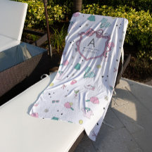 Preppy Pink Monogram Pickleball Gift for Her