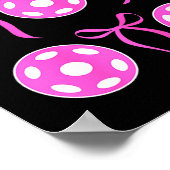 Preppy pink pickleball shirt girls love playing ポスター (角)
