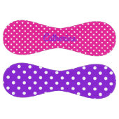 Preppy Pink Purple and White Polka Dot ソフトボール (パネル)