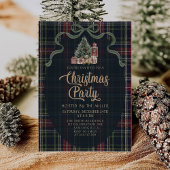 Preppy Plaid Christmas Party Invitation 招待状