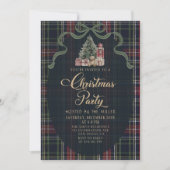 Preppy Plaid Christmas Party Invitation 招待状 (正面)