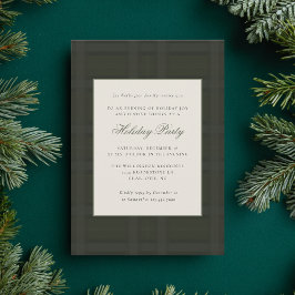 Preppy Plaid Festive Christmas Holiday Party  招待状