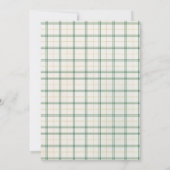 Preppy Plaid Santa Baby Shower 招待状 (裏面)