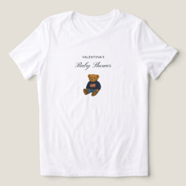 Preppy Plaid Teddy Bear Baby Shower T-Shirt トライブレンドＴシャツ