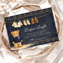 Preppy Plaid Teddy Bear Diapper Raffle