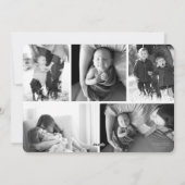 Preppy Plum Hand-Drawn Bows Christmas Tree Photo シーズンカード (裏面)