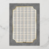 Preppy Polo Bear Baby Shower 箔招待状 (裏面)