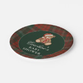 Preppy Polo Bear Baby Shower Paper Plates ペーパープレート (アングル)