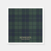 Preppy Polo Tartan Plaid スタンダードカクテルナプキン (正面)