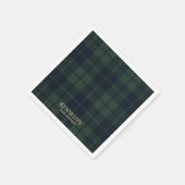 Preppy Polo Tartan Plaid スタンダードカクテルナプキン (角)