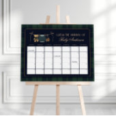 Preppy Polo Teddy Bear Baby Due Date Calendar ポスター