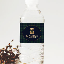 Preppy Polo Teddy Bear Baby Shower ペットボトルラベル